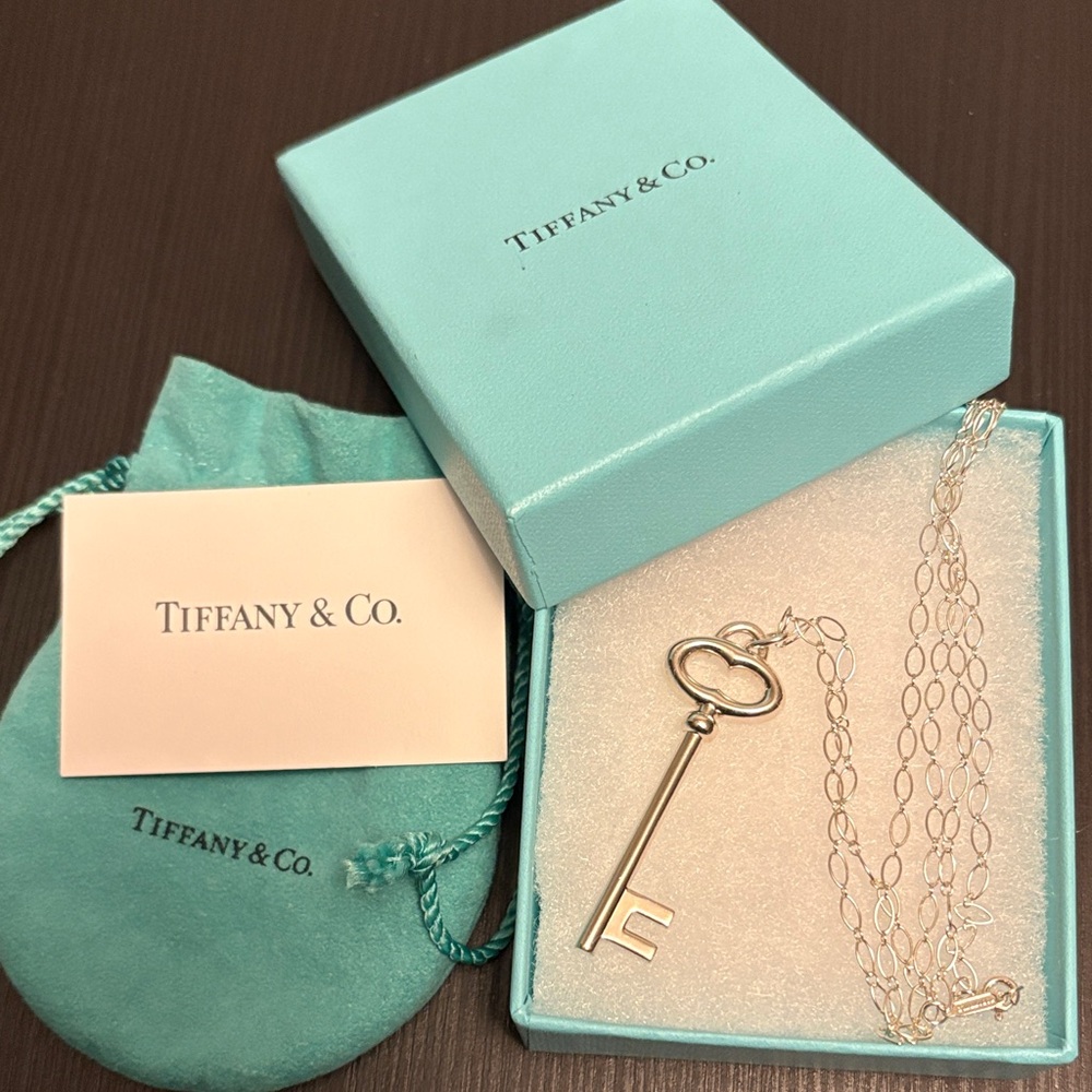 Tiffany & Co. Sterling Silver Key Pendant Necklace